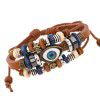 Pearl eyes multicolor optional Bracelet Beaded Leather Bracelet snap colored Bracelet wholesale Yiwu small commodities