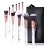 10 marbled makeup brush sets 5 large and 5 small makeup brushes Pu makeup bag beauty tools in stock