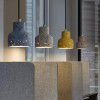 Nordic semi transparent cement chandelier creative personality bedside restaurant terrazzo color LED bar personality Chandelier