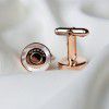 Alazar shell inlaid rose gold Cufflinks sense business light luxury men's and women's French shirt gift