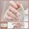 Ice through Camellia water diamond nail patch net red nail patch medium long detachable wearing nail piece nail enhancement finished product