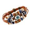 Pearl eyes multicolor optional Bracelet Beaded Leather Bracelet snap colored Bracelet wholesale Yiwu small commodities