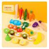 Children's family toys puzzle wooden magnetic vegetables and fruits cut happy kitchen simulation mini toy model