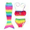 Children's Mermaid swimwear wholesale tail children's bikini suit girl baby swimming clothes can wear fins