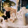 New couple magnet teddy bear plush toy doll wedding press doll wedding gift