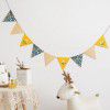 Ins style birthday party flags, colorful flags, flowers, kindergarten decorations, banners, festive decorations, hanging decorations, flag braces