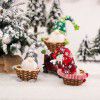 Cross border European and American new Christmas decorations faceless old man candy basket bamboo small holding basket creative home gifts 