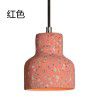 Nordic semi transparent cement chandelier creative personality bedside restaurant terrazzo color LED bar personality Chandelier