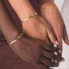 Emanco European and American cross-border new Bracelet Stainless Steel gold-plated bracelet 3mm-5mm flat Snake Bracelet Bracelet