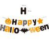 Cross border happyhalloween letter flag pulling PVC bat stickers Halloween decoration set holiday layout