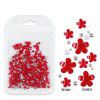 200 nail enhancement five petal flower ornaments, bagged white and pink acrylic flower ornaments, resin flowers with gold and silver beads