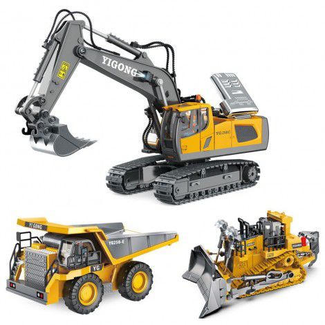 Remote control excavator alloy remote control car excavator boy engineering car paradise toy cross border children car gift