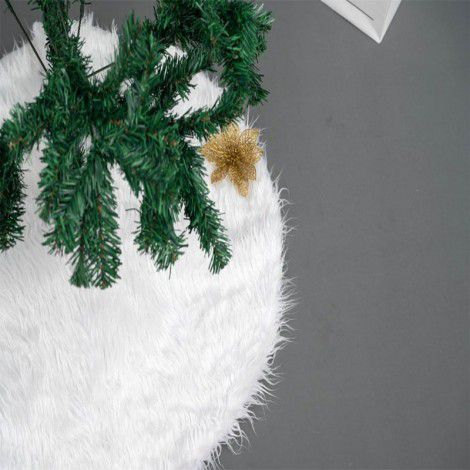 New Christmas decorations holiday supplies pure white Christmas Plush Tree Skirt Christmas Tree Skirt custom wholesale