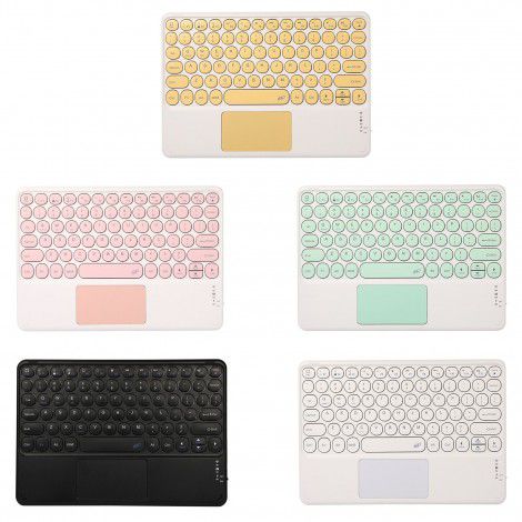Suitable for Xiaomi round keycap wireless Bluetooth small new keyboard with touch pad touch control small portable Apple iPad