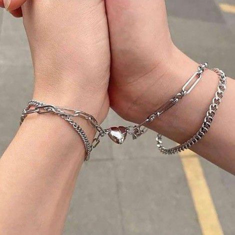 European and American cross-border new couple magnetic clasp Bracelet creative Valentine's Day magnet love attraction Bracelet couple Bracelet