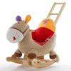 Blue fish donkey children's dual-purpose music rocking horse baby toys wooden baby rocking car birthday gift