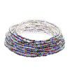 European and American women's diamond Elastic Bracelet color zircon Rhinestone claw chain color diamond bracelet Gem Diamond Bracelet wholesale