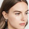 European and American metal cool wind simple arc smooth brass plating 18K real gold fashionable chunky Earrings