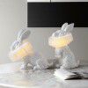 Nordic cartoon rabbit exhibition hall children's room decorative lamp resin creative designer simple bedroom bedside lamp