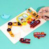 Children's puzzle three-dimensional buckle puzzle enlightenment early education transportation wooden puzzle manufacturers wholesale boy wooden toys
