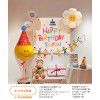 Ins colorful balloons boys and girls birthday decorations colorful rainbow fringe background wall balloon package