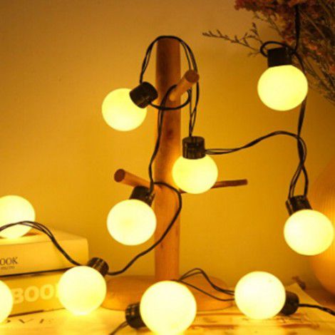 LED color light string light 5cm diameter round ball light string Christmas studio wedding outdoor lighting festival decorative light
