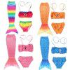 Children's Mermaid swimwear wholesale tail children's bikini suit girl baby swimming clothes can wear fins
