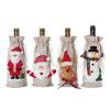 European and American new Christmas wine bottle set Christmas decorations Santa Claus Snowman elk linen wine bottle set