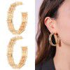 Kenjie ins style exaggerated metal pattern gold-plated earrings women's European and American cross-border fashion geometric Hoops Earrings