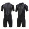 3mm men's one-piece short sleeved diving suit, sun proof and warm surfing suit, deep diving thickened snorkeling suit, medium large swimming suit
