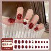 Ice through Camellia water diamond nail patch net red nail patch medium long detachable wearing nail piece nail enhancement finished product