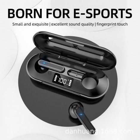 Private model TWS wireless Bluetooth headset touch factory direct digital display binaural Mini in ear sports listening 