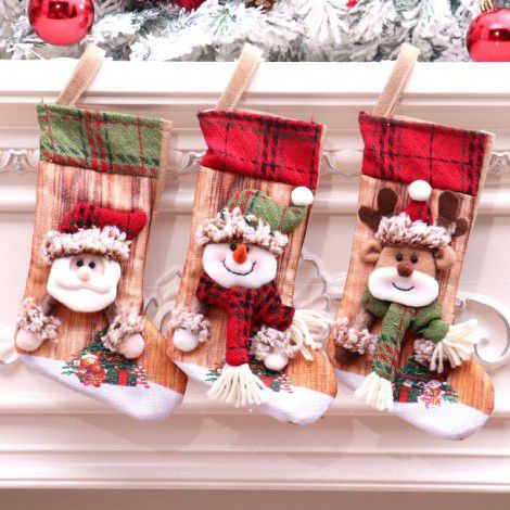 New cross-border Christmas socks gift bag European and American Wind Santa Snowman Christmas decorations children's small gifts
