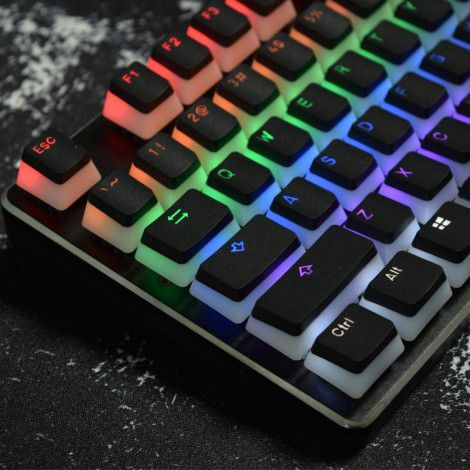 New double skin milk pudding key cap closed mouth no nozzle PBT thermal sublimation OEM fit 61 / 68 / 84 / 87 / 104