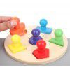Geometric graphics panel children Montessori teaching aids shape matching wooden puzzle puzzle toys