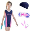 Wholesale Korean ins hot spring small, middle and large children's swimsuit cross-border one-piece professional training clothes girls' swimsuit