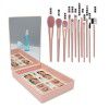 7-12 nude pink makeup brushes, full set of Cangzhou powder brush, eye shadow brush, powder Blusher Brush, makeup mirror, beauty tools