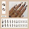 Frosted leopard pattern w045 nail piece frosted long ballet European and American false nail nail nail patch wearing nail nails finished products