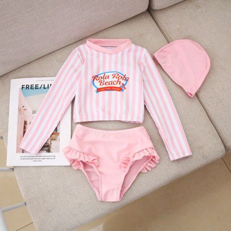 Ins new children's swimsuit for girls (Korean version) large children small baby girls split swimsuit wholesale