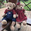 New couple magnet teddy bear plush toy doll wedding press doll wedding gift