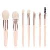Makaron matte plastic handle 8 Mini makeup brush set portable soft hair makeup brush cross border beauty tool