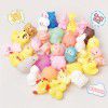 Bath toys: Enamel yellow duck baby children kneading and playing with water duck baby swimming and playing with water soft rubber toys for men and women