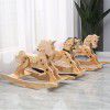 Solid wood rocking horse, small wooden horse, children, children, wooden toys, adults can sit for one year old baby's birthday gift