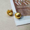Simple and advanced sense of European and American minorities; the same vintage gold ball brass earrings as Savi bloggers; female round ball earrings