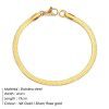 Emanco European and American cross-border new Bracelet Stainless Steel gold-plated bracelet 3mm-5mm flat Snake Bracelet Bracelet