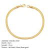 Emanco European and American cross-border new Bracelet Stainless Steel gold-plated bracelet 3mm-5mm flat Snake Bracelet Bracelet