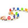 Children's puzzle wooden toys 12 section magnetic digital car puzzle assembly color wooden small train puzzle toys