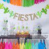 Festive party decoration Mexican cactus birthday flag pulling finalfiesta alphabet flag