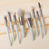 Makaron matte plastic handle 8 Mini makeup brush set portable soft hair makeup brush cross border beauty tool