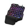 Cross border single handed keyboard RGB mechanical game keypad computer notebook eat chicken lol mobile game keyboard set